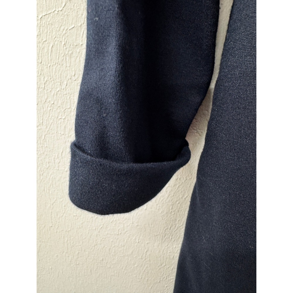 Draper James Navy Ponte Scallop Ruffle Hem Dress Nautical Coastal Preppy M - Picture 8 of 11